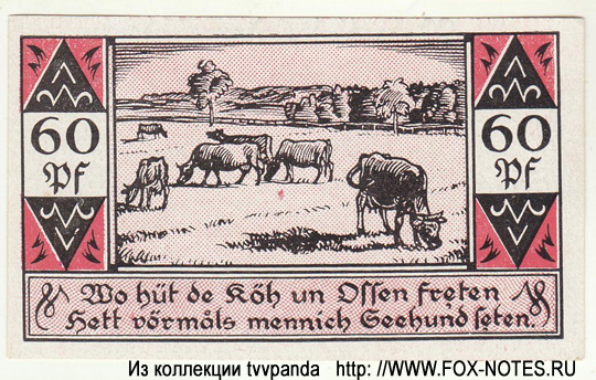 Notgeld der Gemeinde Westerhorn. 60 Pfennig 1921.