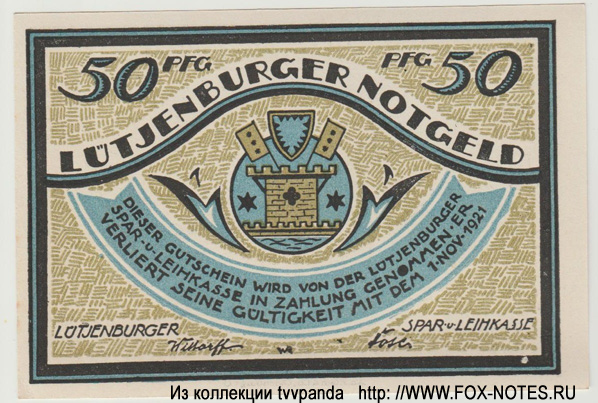 Stadt Lütjenburg 50 Pfennig 1921