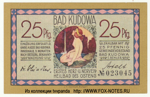 Gemeinde Bad Kudowa 25 Pfennig