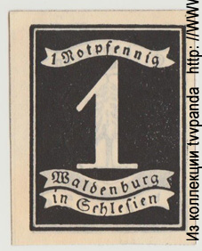 Stadt Waldenburg in Schlesien 1 Pfennig
