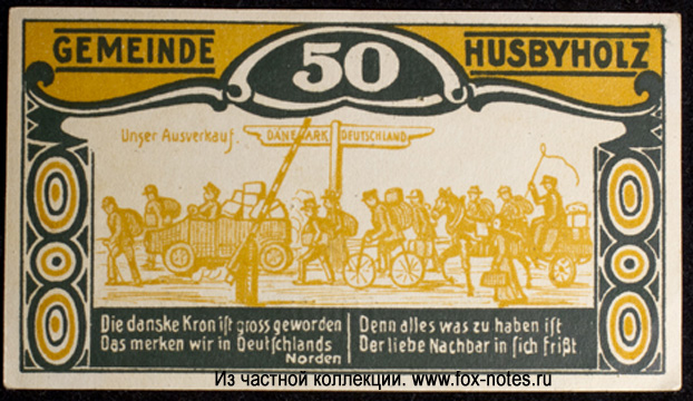 Husbyholz 50 Pfennig Notgeld 1921