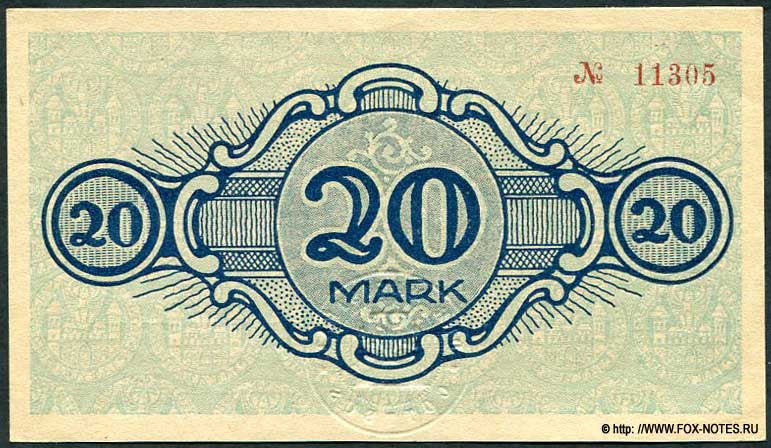 Stadt Cottbus 20 Mark 1918