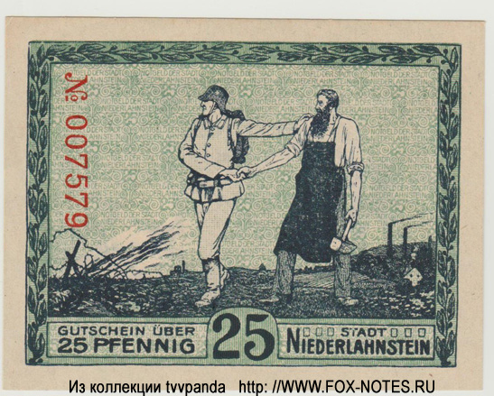 Stadt Niederlahnstein 25 Pfennig 1917