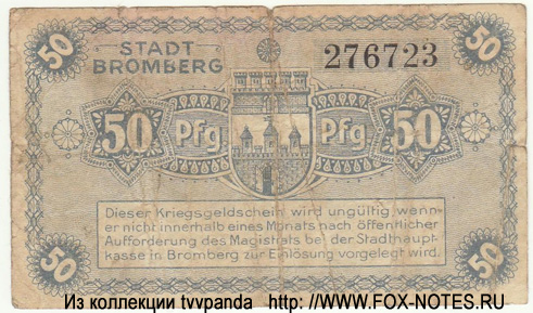 Bromberg 50 Pfennig. Mai 1919.