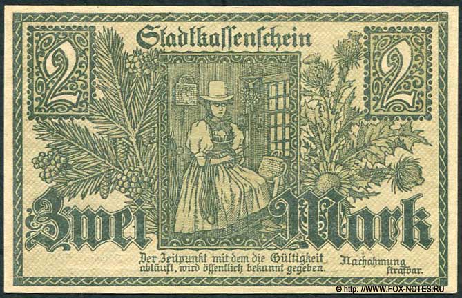 Furtwangen im Schwarzwald 2 Mark 1918 notgeld