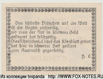 Gemeinde Oberdorla Notgeld. 25 pfennig 1919.