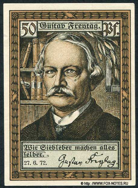 Notgeld der Gemeinde Siebleben. 50 Pfennig 1921.