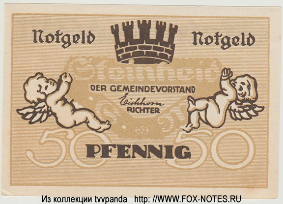 Gemeinde Steinheid Notgeld. 50 Pfennig 1920.