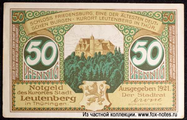 Stadt Lobenstein 50 Pfennig Notgeld
