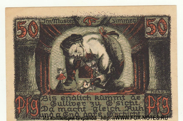 Notgeld der Stadt Sonneberg. 50 PFennig. 1922. "F"
