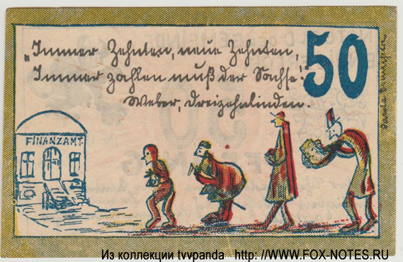 Notgeld der Gemeinde Ennigerloh 50 Pfennig 1921