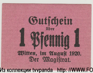 Stadt Witten 1 pfennig 1920
