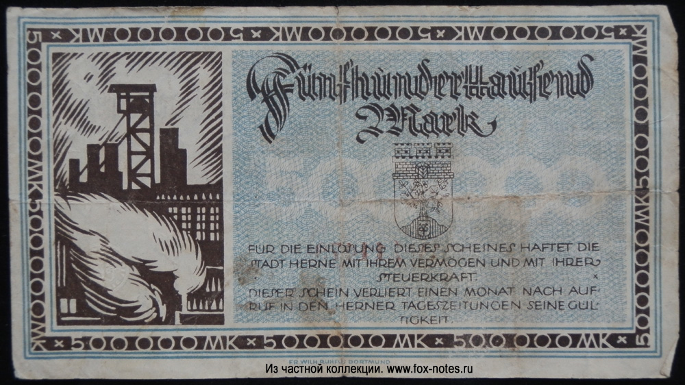 Herne 500000 mark 1923