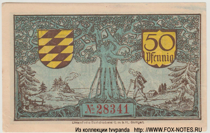 Kriegsgeld der Stadt Oberndorf am Neckar. 50 Pfennig. April 1918.