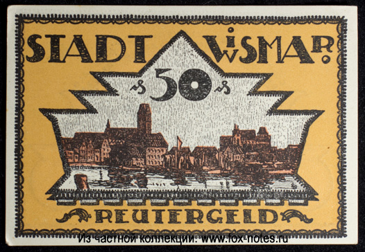 Stadt Wismar Reutergeld 50 Pfennig