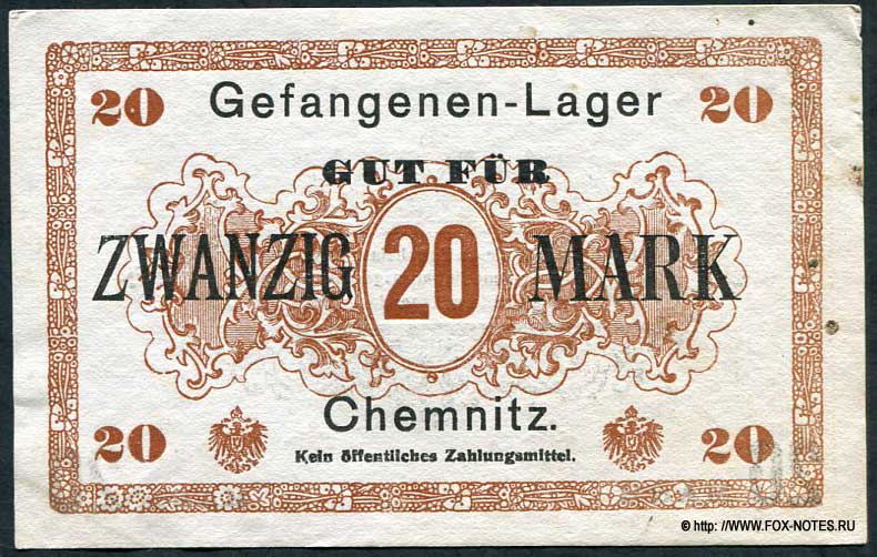 Gefangenenlager Chemnitz 20 Mark