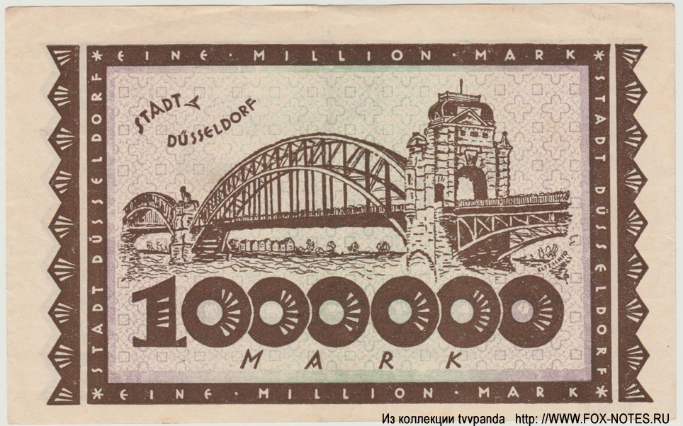 Stadt Düsseldorf 1000000 Mark 1923