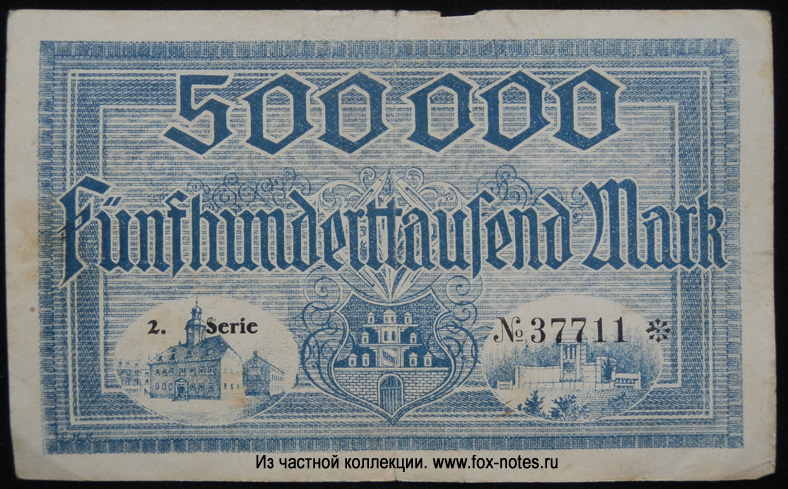 Stadt Meerane 500 Mark 1923