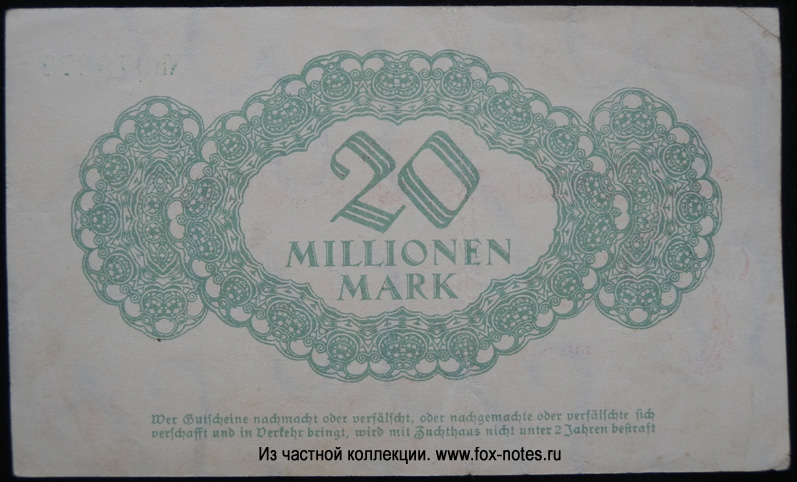 Dresden-Neustadt 20 Millionen Mark 1923
