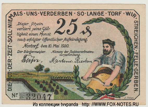 Stadt Nortorf 25 Pfennig 1920