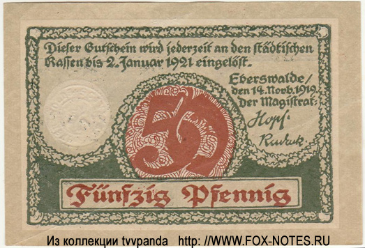Stadt Eberswalde 50 Pfennig 1919