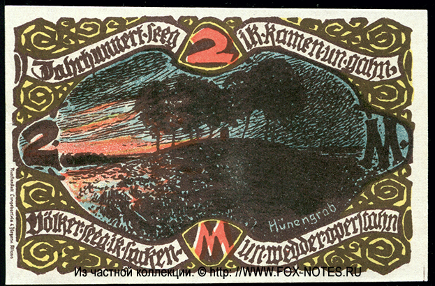 Notgeld der Gemeinde Groß Flottbek 2 Mark 1921