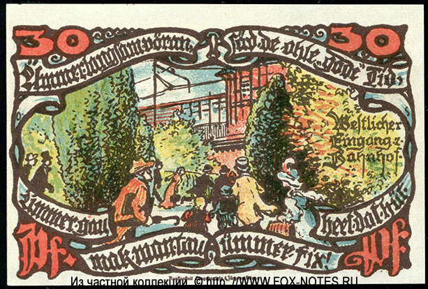 Notgeld der Gemeinde Groß Flottbek 30 Pfennig 1921