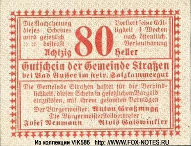 Gemeinde Strassen 80 heller notgeld
