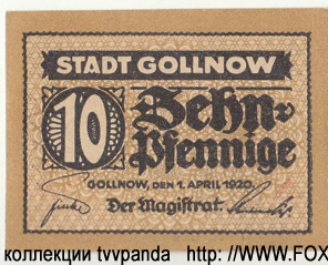 Stadt Gollnow 10 Pfennig 1920