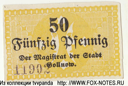 Stadtgauptkasse Gollnow 50 Pfennig ND