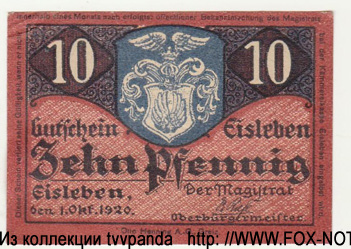 Stadtgemeinde Eisleben 10 Pfennig 1920