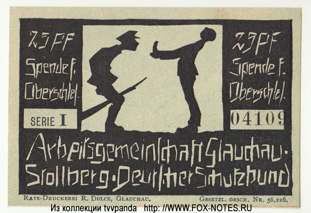Arbeitsgemeinschaft Glauchau und Stollberg 25 pfennig