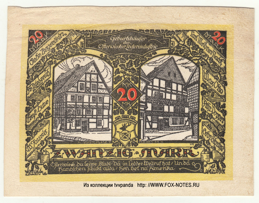 Stadt Osterwieck a. Harz 20 Mark 1922 ( )