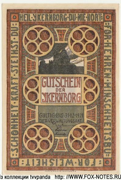 Verwaltuhgsrat der Ykernburg 1 mark 1921