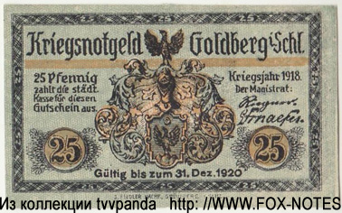 Goldberg i Schl. 50 pfennig 1918.