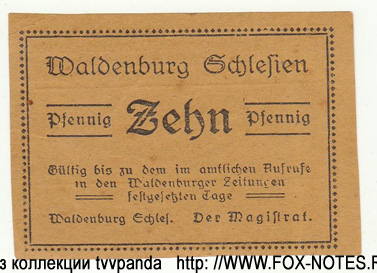 Stadt Waldenburg in Schlesien 10 Pfennig 1921