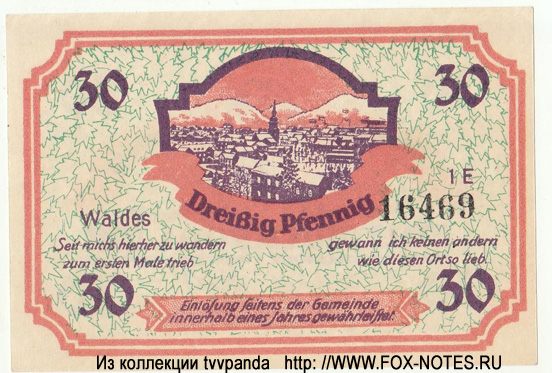 Notgeld der Stadt Friedrichroda 30 Pfennig serie 1E