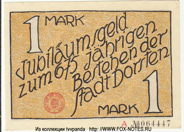 Stadt Dorsten 1 Mark (Notgeld)