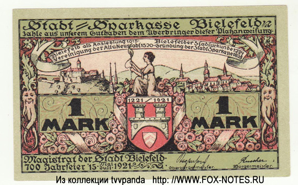 Magistrat Bielefeld 1 Mark 1921