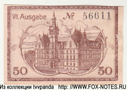 Notgeld der Stadt Elbing. 50 pfennig. 1. April 1920.