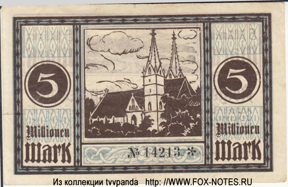 Notgeld der Amtskörperschaft Göppingen. 500000 Mark. 1923.