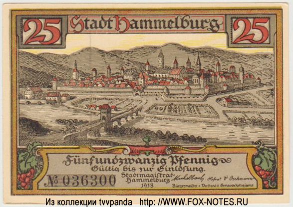Notgeld der Stadt Hammelburg. 25 Pfennig. 1918. 