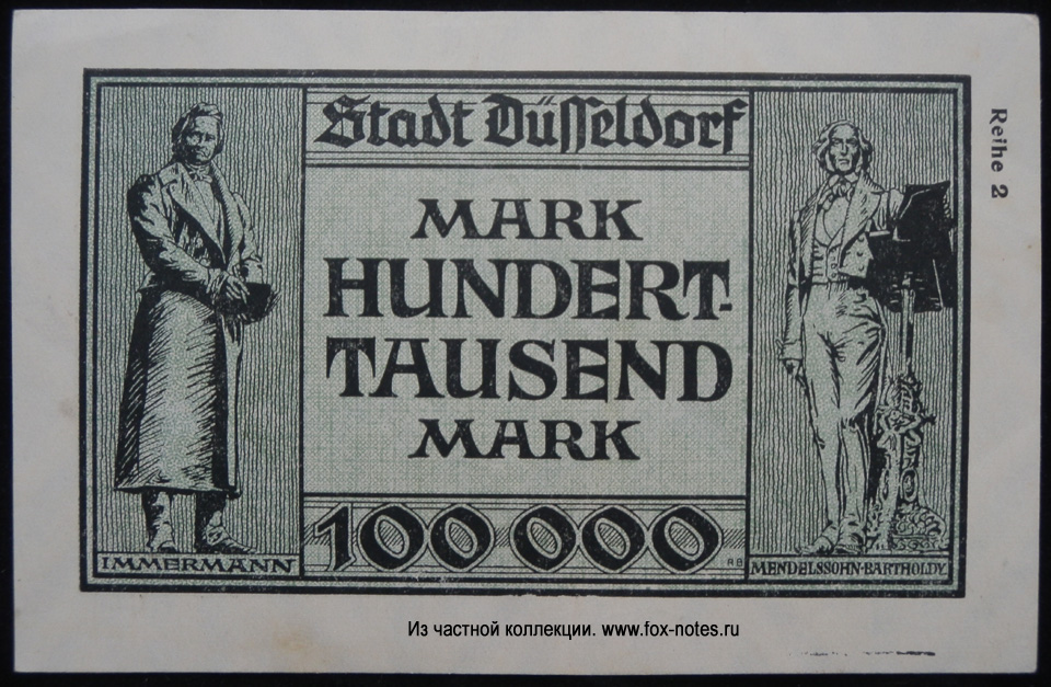 Düsseldorf 100000 Mark 1923