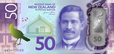 Reserve Bank of New Zealand 50 dollars 2016