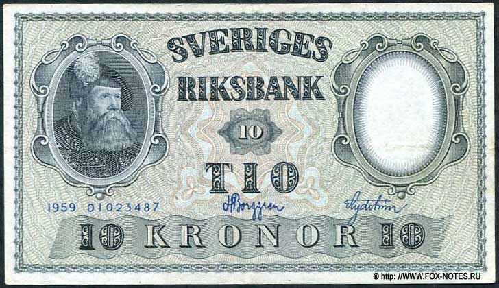   Sveriges Riksbank 10  1959