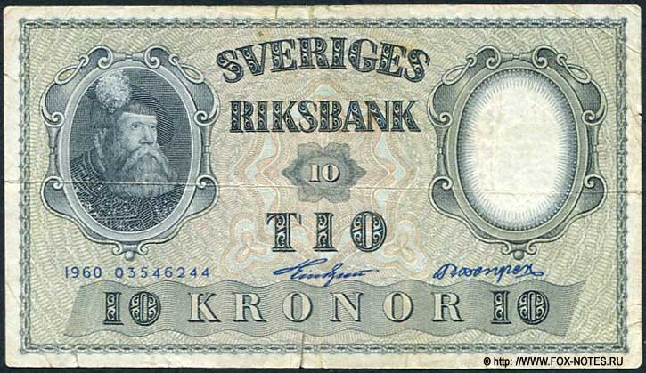   Sveriges Riksbank 10  1960