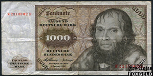  / Deutsche Bundesbank 1000  1960 F Ro.268a