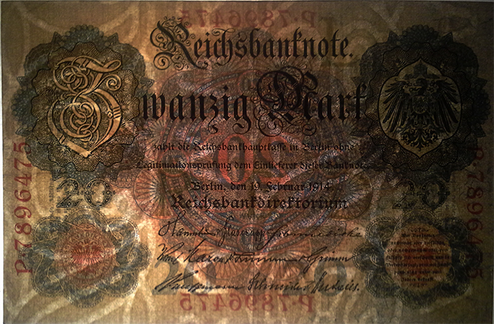   Wertzahl 20 und Mark (20 Mark 1906)