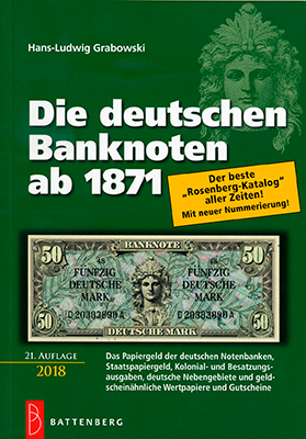 Grabowski H.  Die deutschen Banknoten ab 1871. 21 auflage 2018
