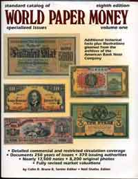 Каталог Пика Standard Catalog of World Paper Money, volume 1: Specialized Issues